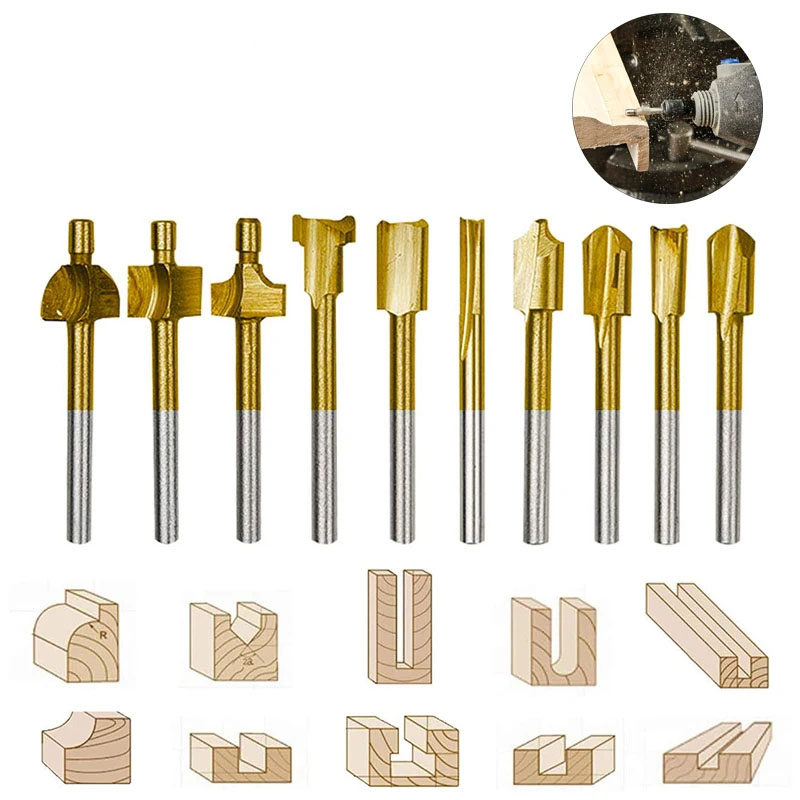 Carbide End Mill - Woodworking Router Bit HSS Milling Cuuter