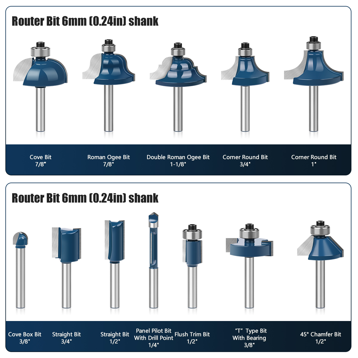 6mm Shank Router Bits Set Stra - End Mill Set recension och pris