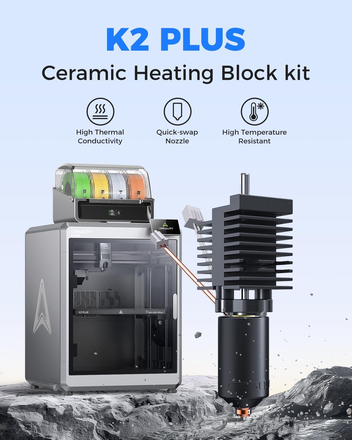Creality K2 Plus Ceramic Hoten - Aluminium Profile 2020 recension och pris