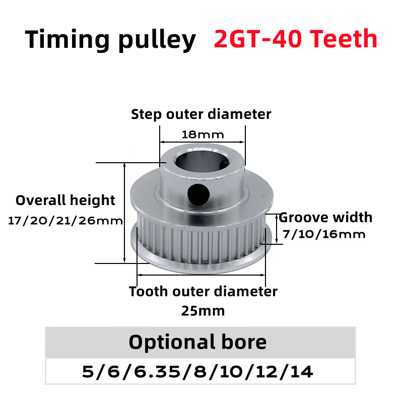 2GT 2M 40Teeth GT2 40T Timing  - Gt2 Pulley recension och pris