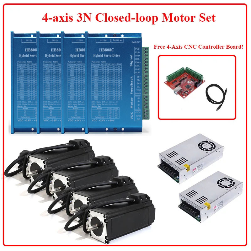 4 Axis Nema 23 Closed Loop Ste - Nema23 Stepper recension och pris