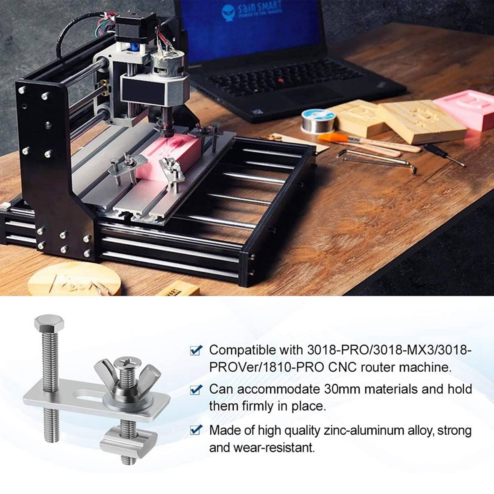 B62B-8 Pack T-Track Clamp,Mini - 3018 Cnc recension och pris