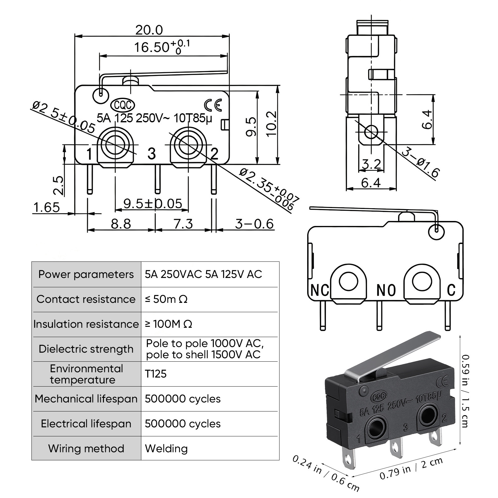 Microwave Door Microswitch 12  - Limit Switch recension och pris
