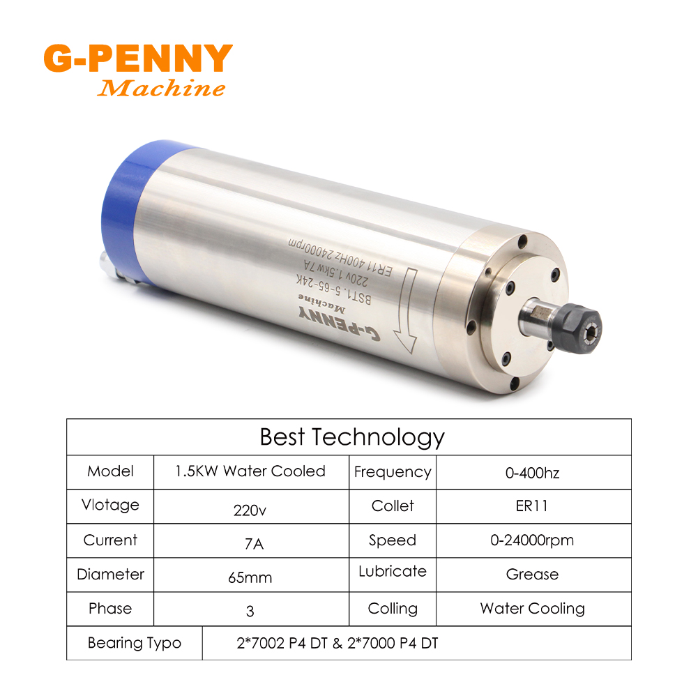 G-PENNY 1.5KW ER11 65mm Water  - Water Cooled Spindle recension och pris