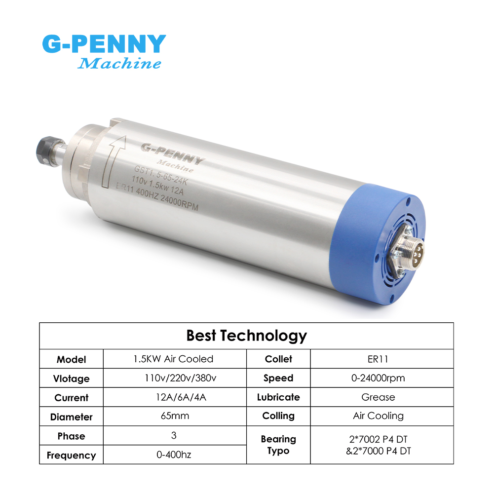 G-PENNY Machine 1.5kw ER11 air - Water Cooled Spindle recension och pris