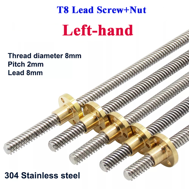 T8 Lead Screw Left-hand Thread - Lead Screw 8Mm recension och pris