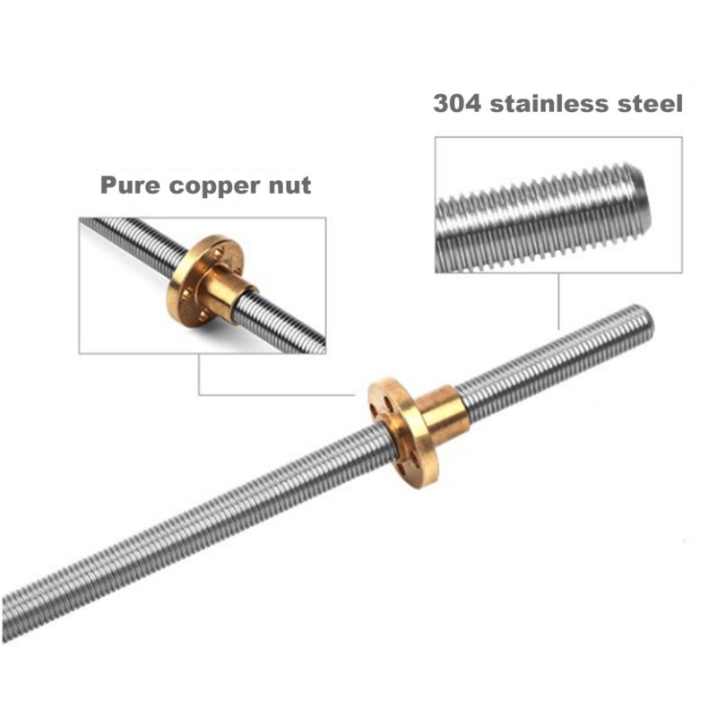 T8 Lead Screw Left-hand Thread - Lead Screw 8Mm recension och pris