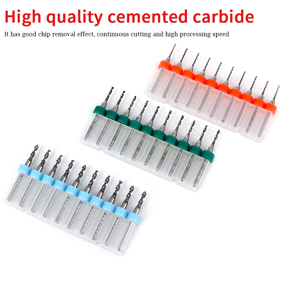 3.175mm Shank 10Pcs PCB Drill  - End Mill Set recension och pris
