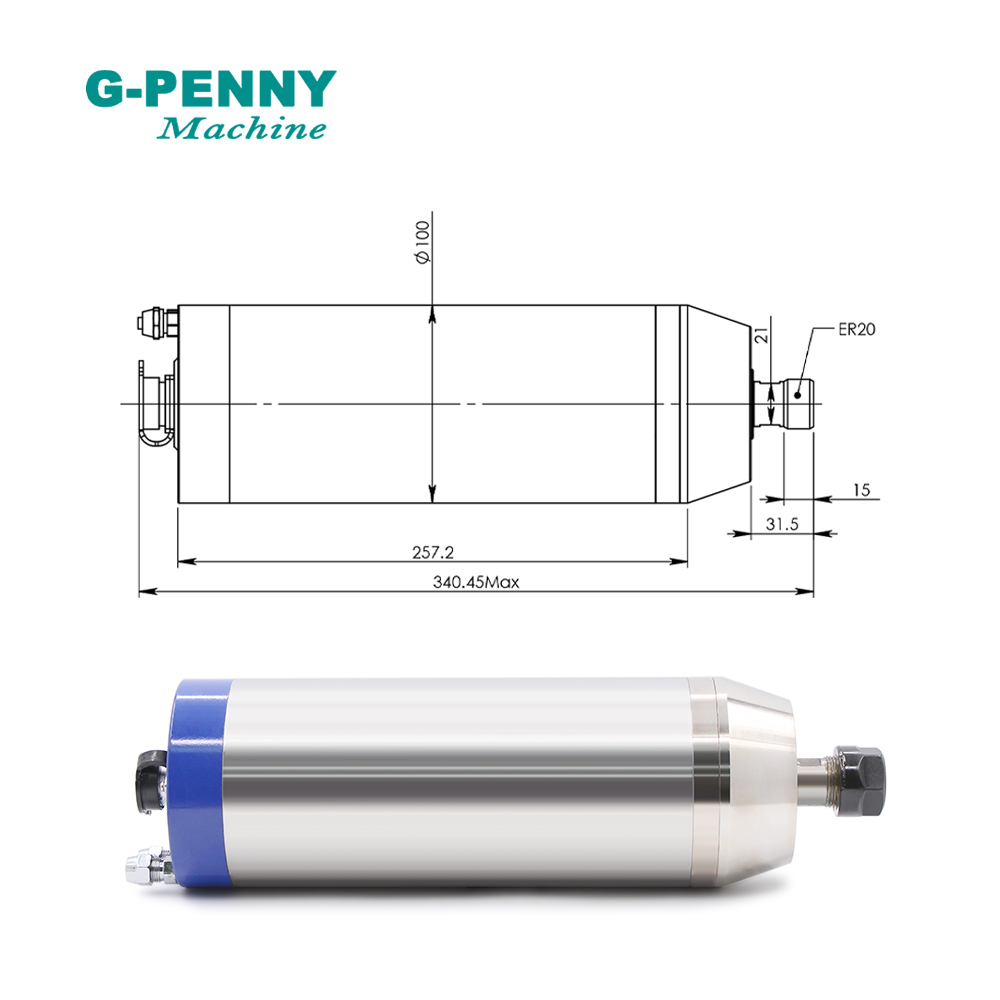 G-PENNY  3.7kw ER20 Metal Work - Water Cooled Spindle recension och pris